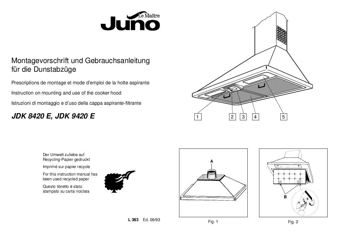 Mode d'emploi JUNO JDK8420S