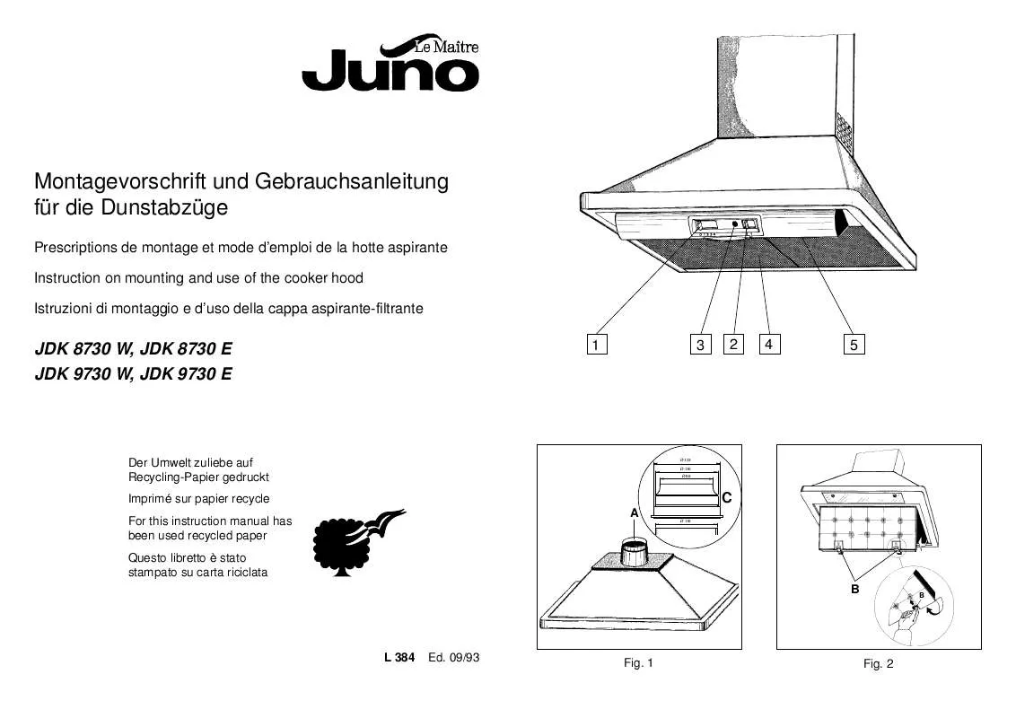 Mode d'emploi JUNO JDK8730W