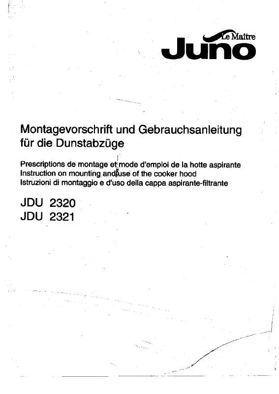 Mode d'emploi JUNO JDU2321S