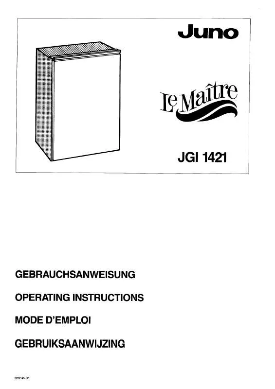 Mode d'emploi JUNO JGI1421