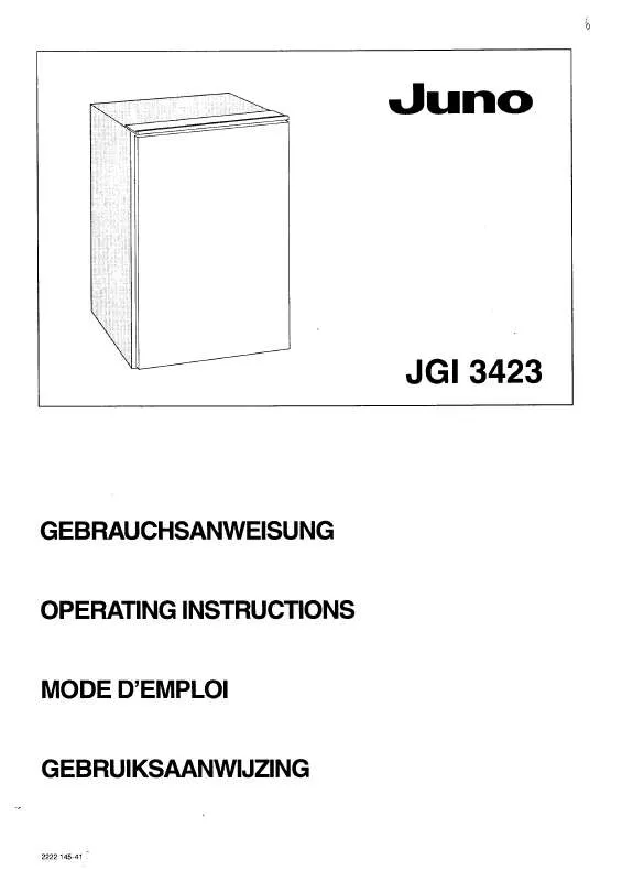 Mode d'emploi JUNO JGI3423