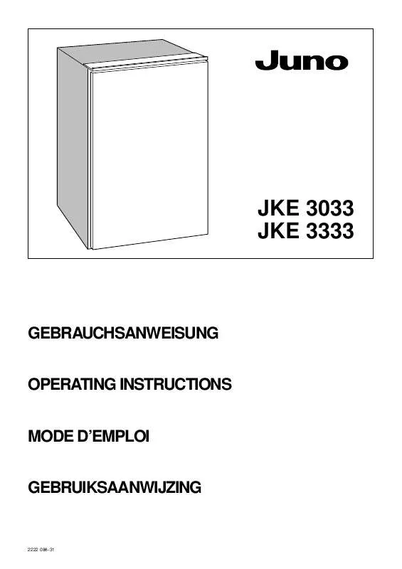 Mode d'emploi JUNO JKE3034