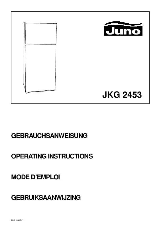 Mode d'emploi JUNO JKG2453