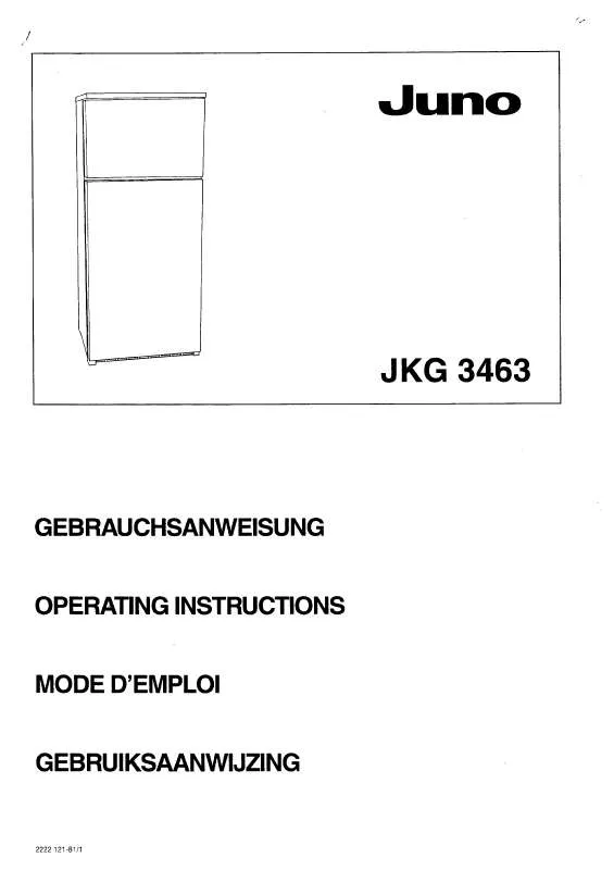 Mode d'emploi JUNO JKG3463