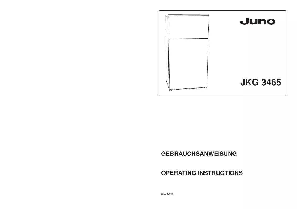 Mode d'emploi JUNO JKG3465