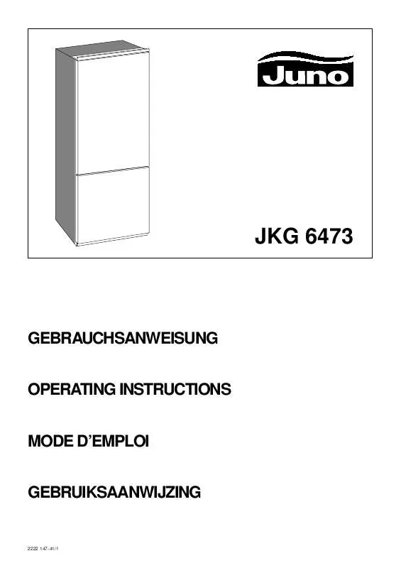 Mode d'emploi JUNO JKG6473