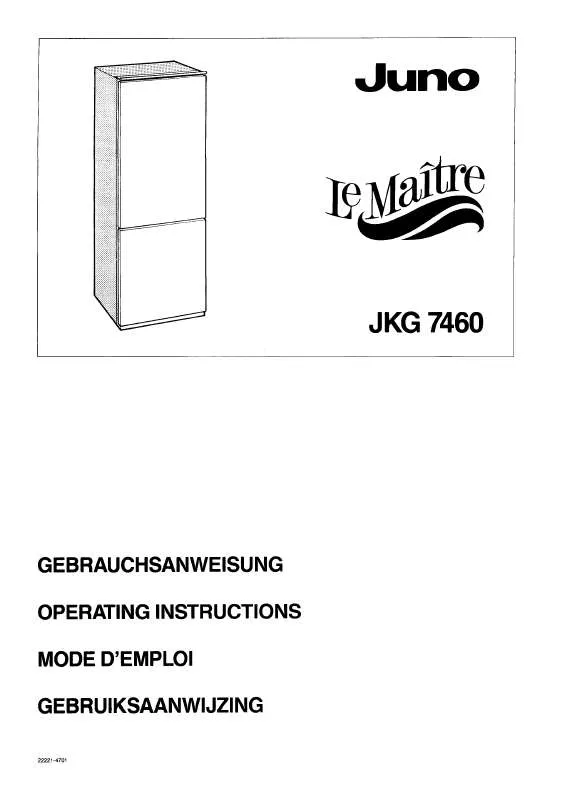 Mode d'emploi JUNO JKG7460