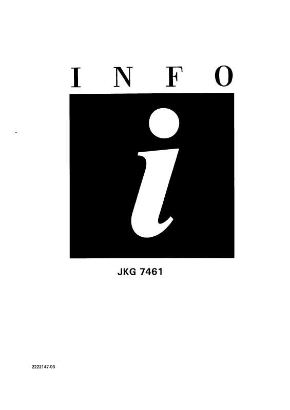 Mode d'emploi JUNO JKG7461