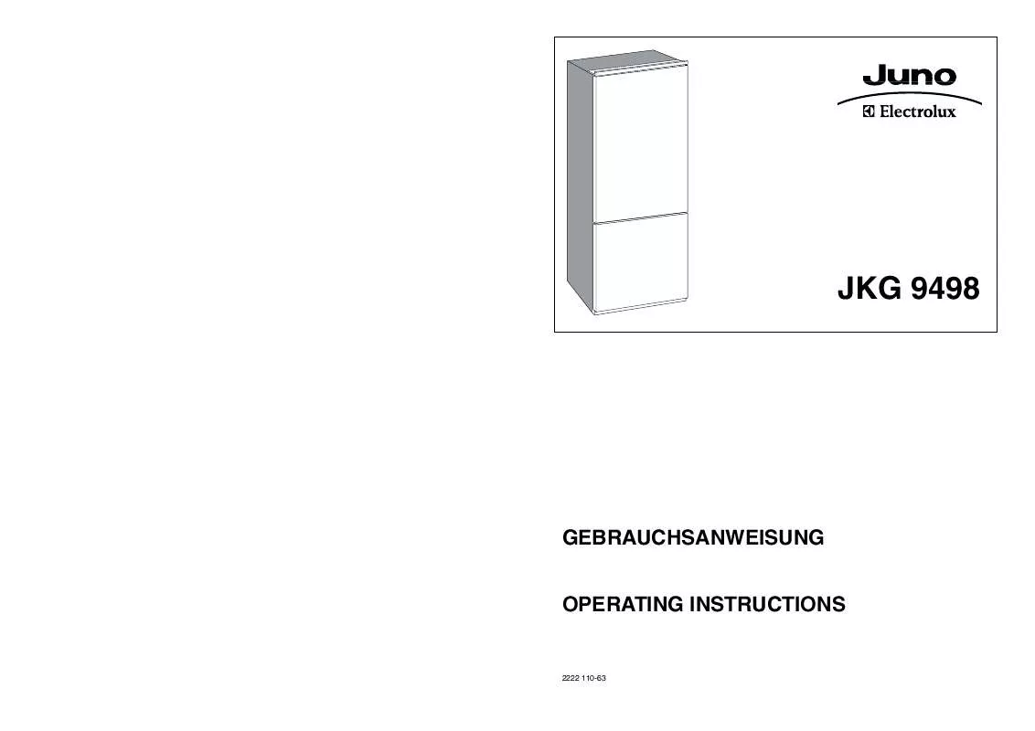 Mode d'emploi JUNO JKG9498