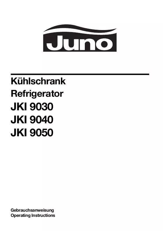 Mode d'emploi JUNO JKI 9050