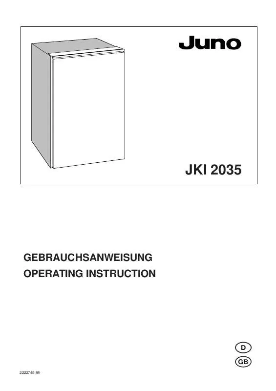 Mode d'emploi JUNO JKI2035