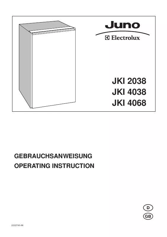 Mode d'emploi JUNO JKI2038