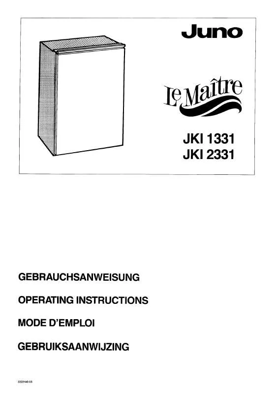 Mode d'emploi JUNO JKI2331