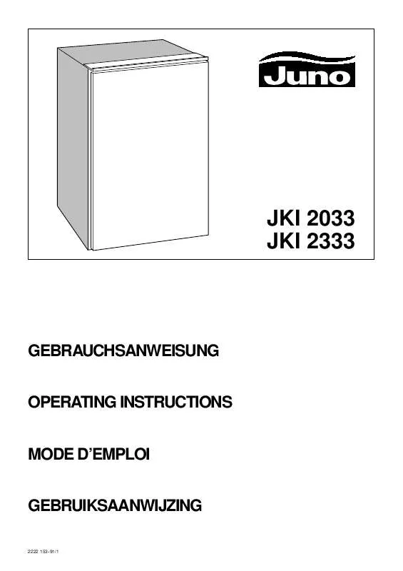 Mode d'emploi JUNO JKI2333