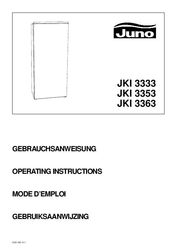 Mode d'emploi JUNO JKI3353