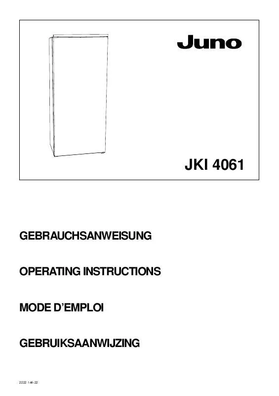 Mode d'emploi JUNO JKI4061