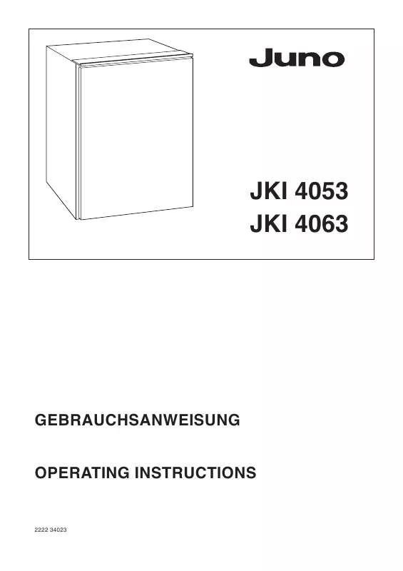 Mode d'emploi JUNO JKI4063