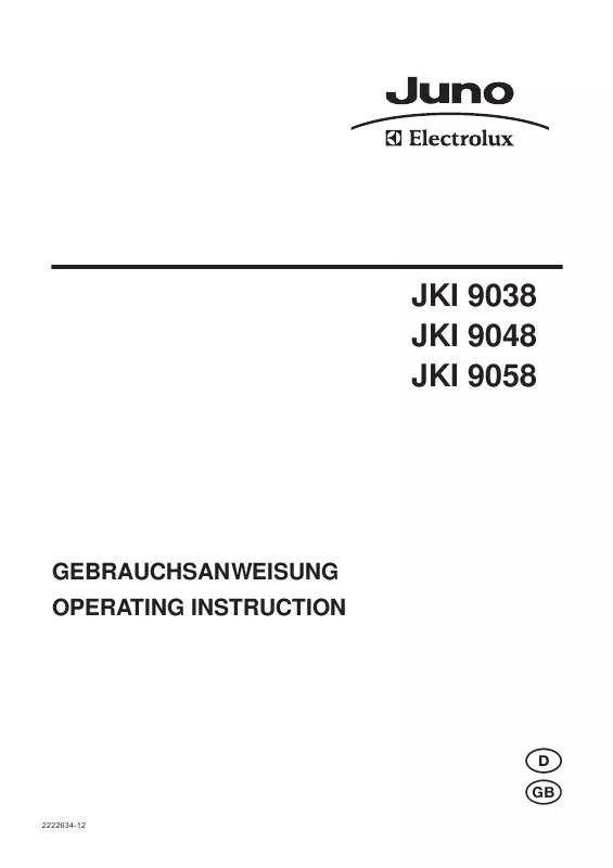 Mode d'emploi JUNO JKI9038