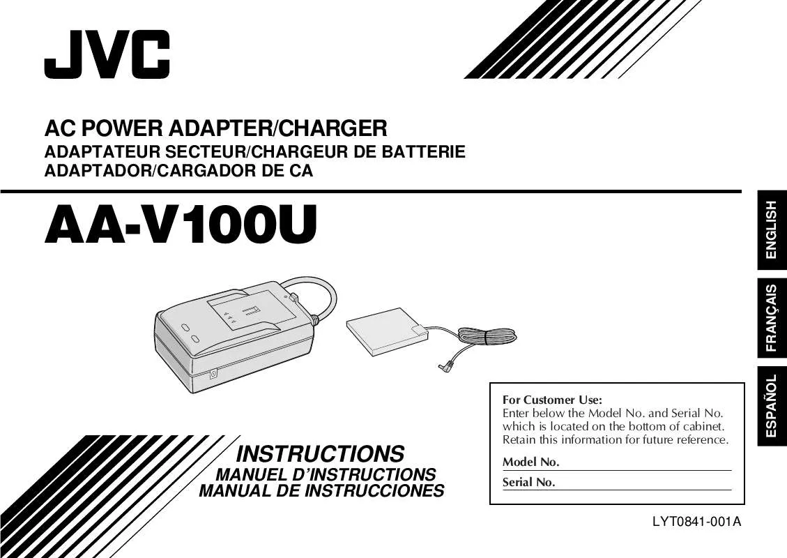 Mode d'emploi JVC AAV100U-AA-V100