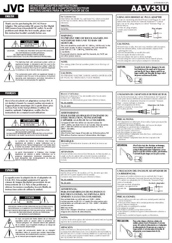 Mode d'emploi JVC AAV33EK-AA-V33