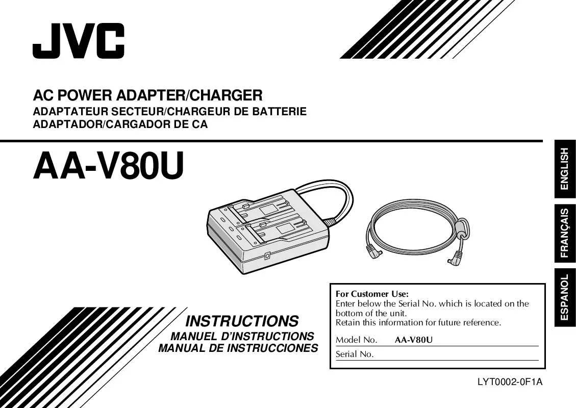 Mode d'emploi JVC AAV80U-AA-V80