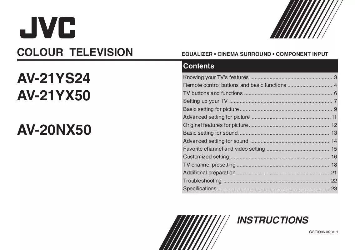 Mode d'emploi JVC AV-20NX50