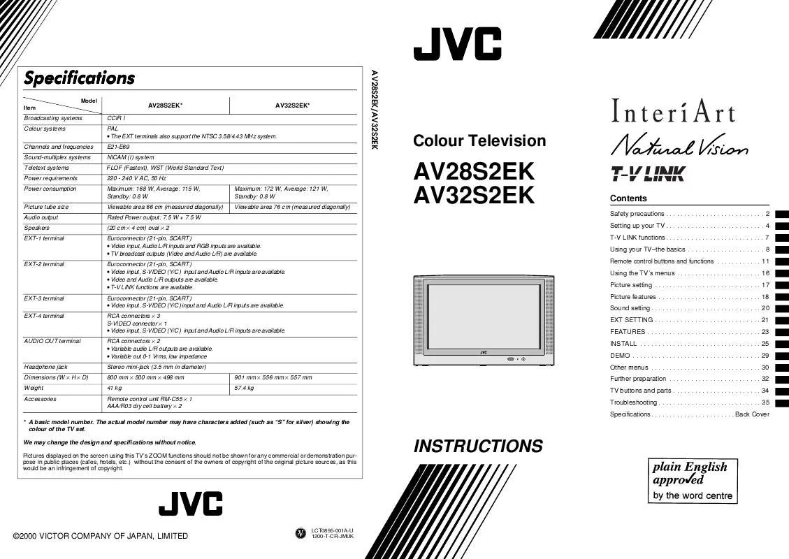 Mode d'emploi JVC AV-32S2EK