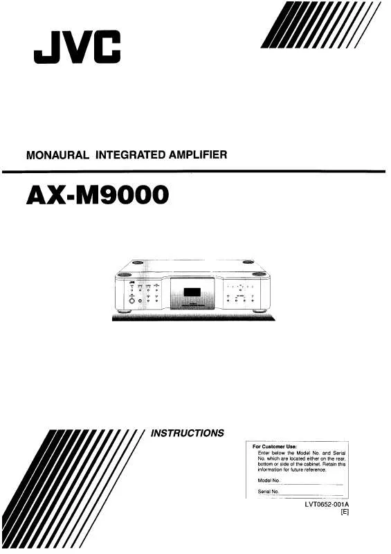 Mode d'emploi JVC AX-M9000