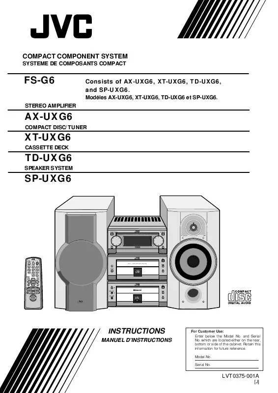 Mode d'emploi JVC AX-UXG6