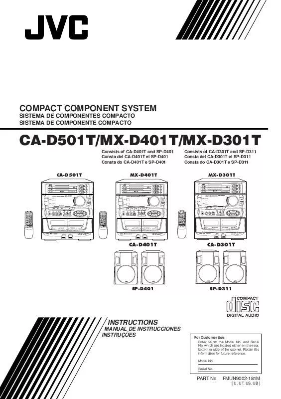 Mode d'emploi JVC CA-D301