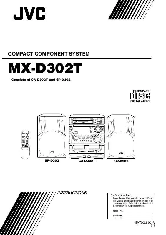 Mode d'emploi JVC CA-D302T-CA-D302