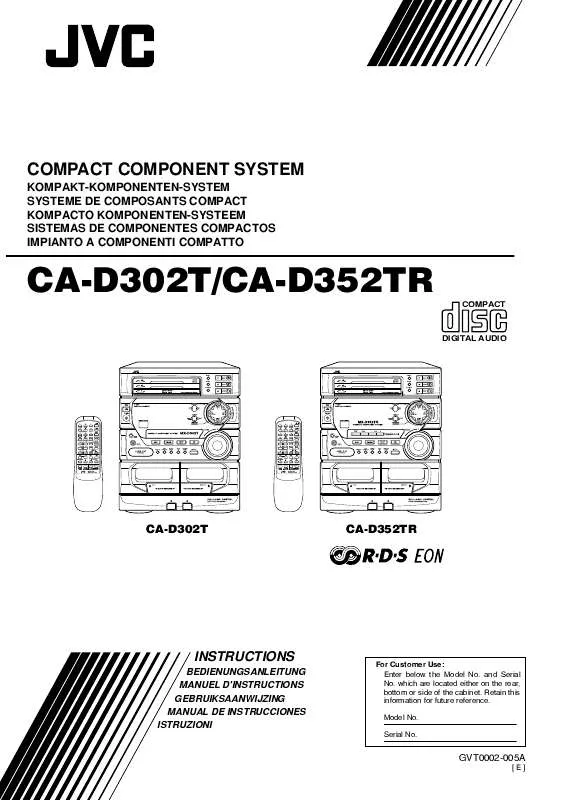 Mode d'emploi JVC CA-D352TR-CA-D352