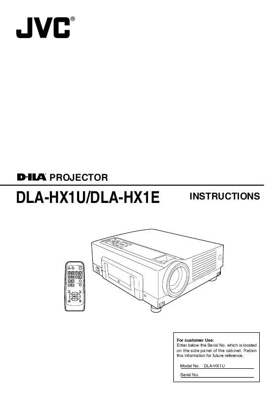 Mode d'emploi JVC DLA-HX1U-DLA-HX1
