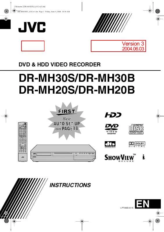 Mode d'emploi JVC DR-MH30SE