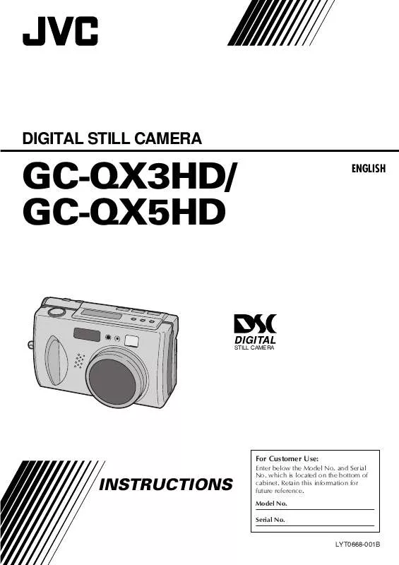 Mode d'emploi JVC GC-QX3HD