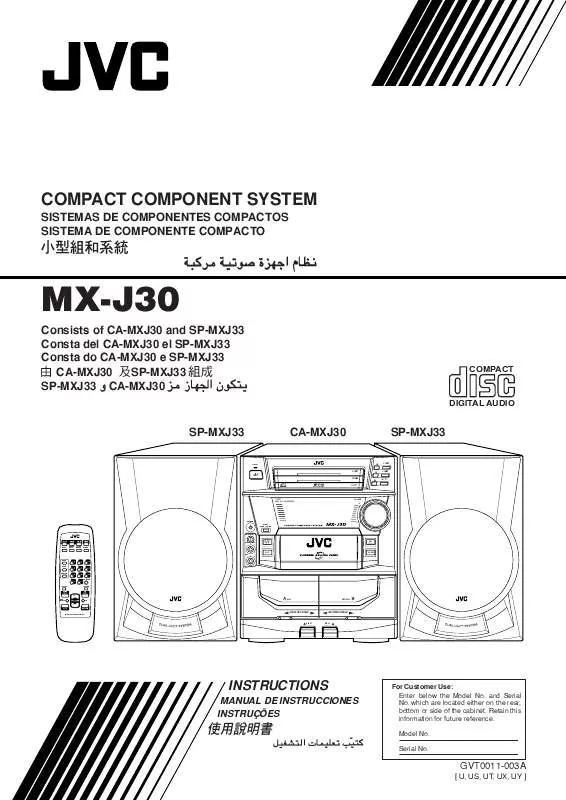 Mode d'emploi JVC MXJ30U-MX-J30
