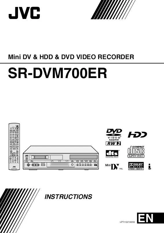 Mode d'emploi JVC SR-DVM700ER