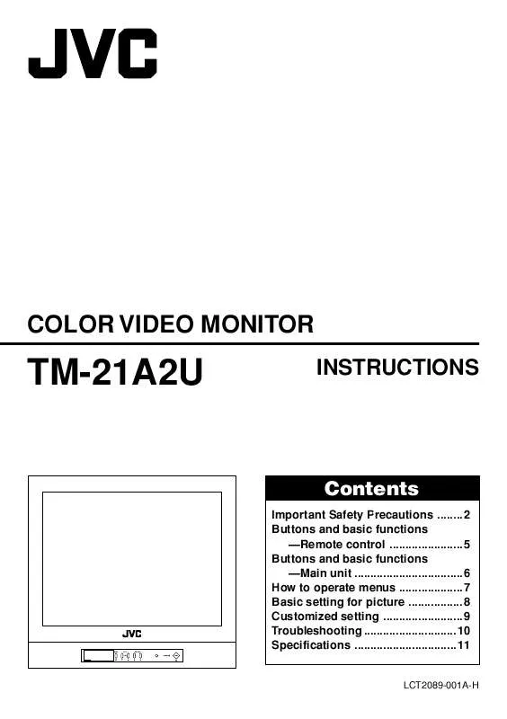 Mode d'emploi JVC TM-21A2U-TM-21A2