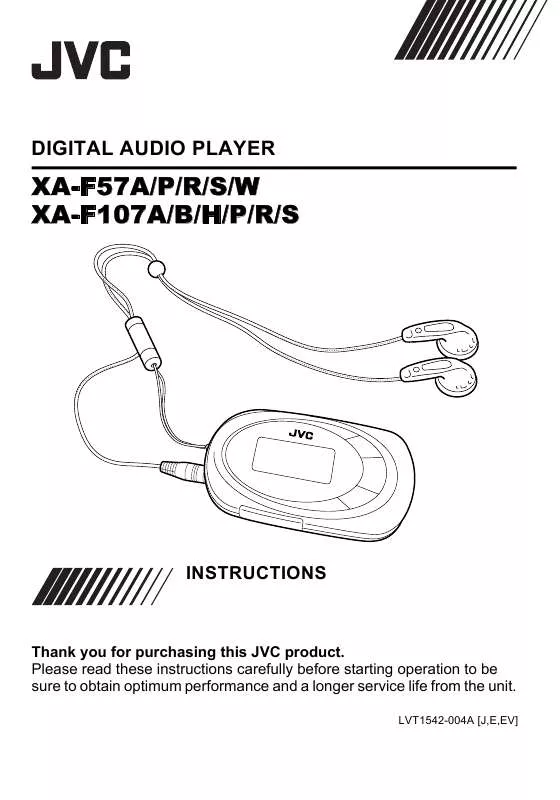 Mode d'emploi JVC XA-F107BUS-XA-F107