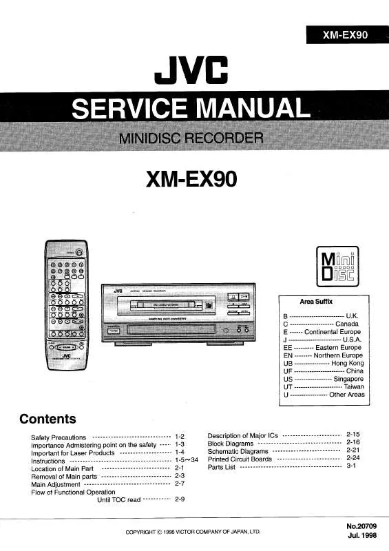 Mode d'emploi JVC XM-EX90