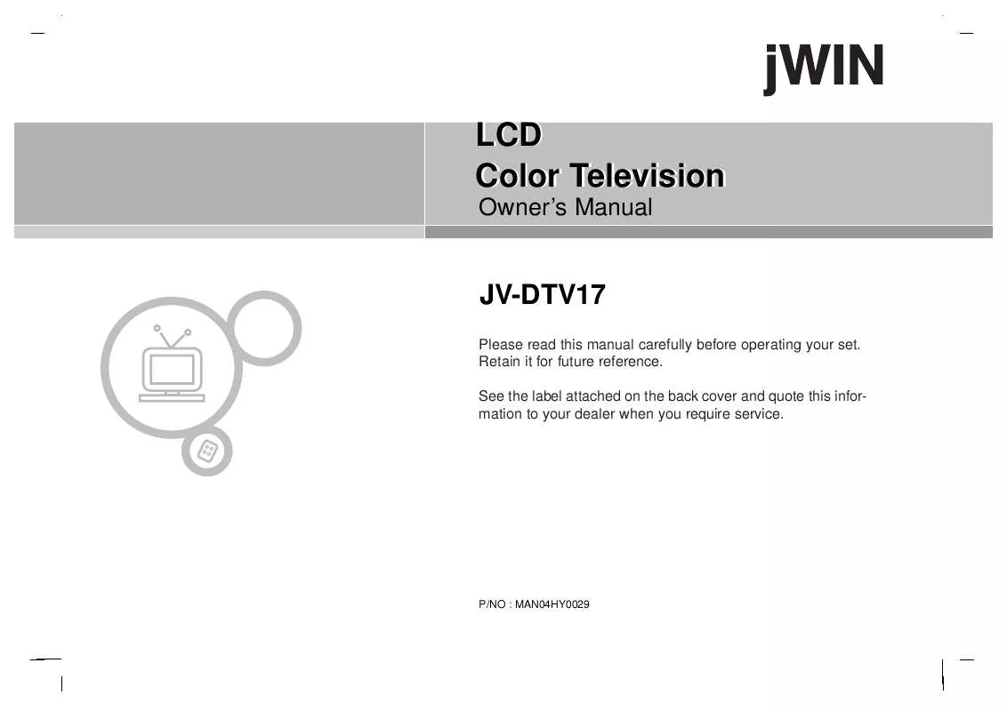 Mode d'emploi JWIN JV-DTV17