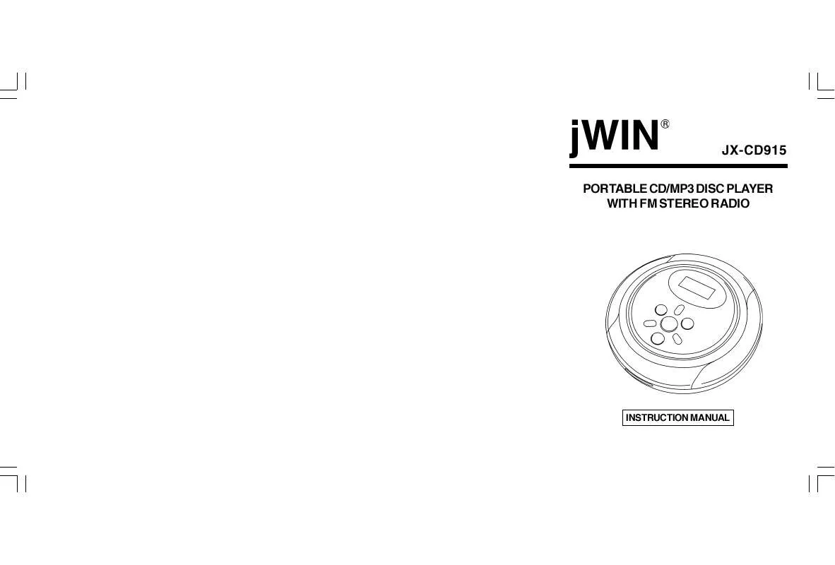 Mode d'emploi JWIN JX-CD915