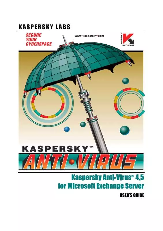 Mode d'emploi KASPERSKY LAB ANTI-VIRUS 4.5