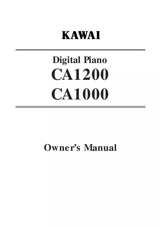 Mode d'emploi KAWAI CA1200