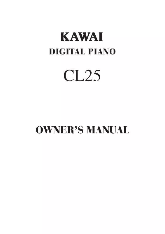 Mode d'emploi KAWAI CL25