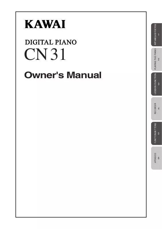 Mode d'emploi KAWAI CN31