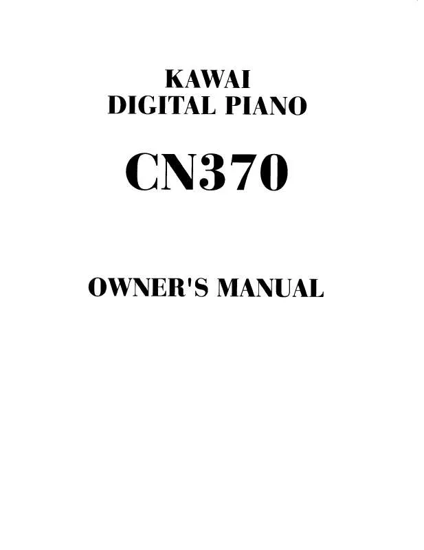 Mode d'emploi KAWAI CN370