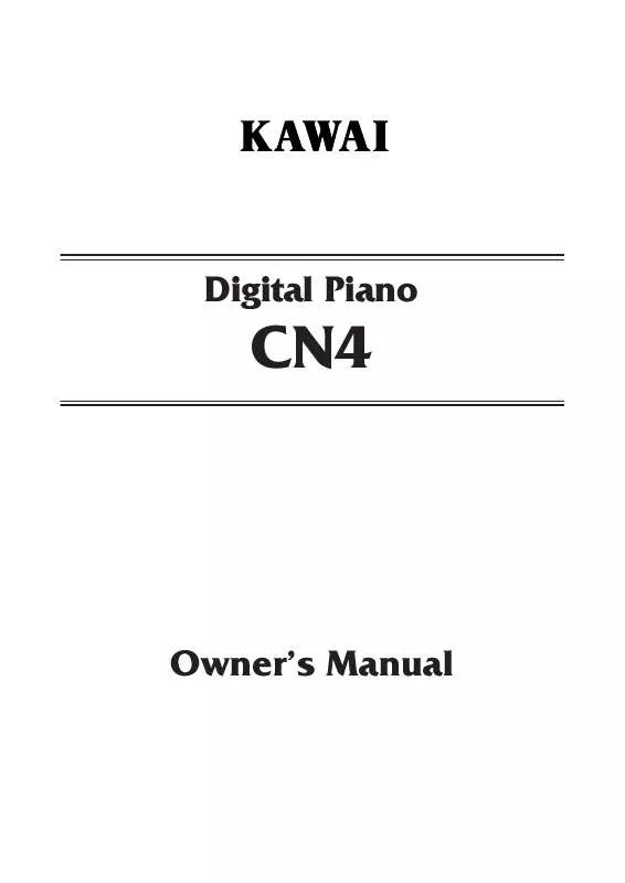 Mode d'emploi KAWAI CN4