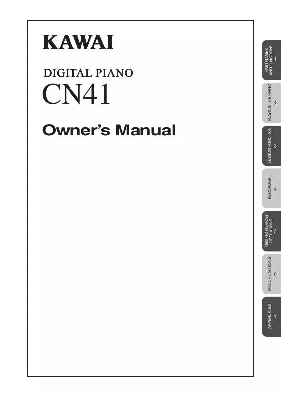 Mode d'emploi KAWAI CN41