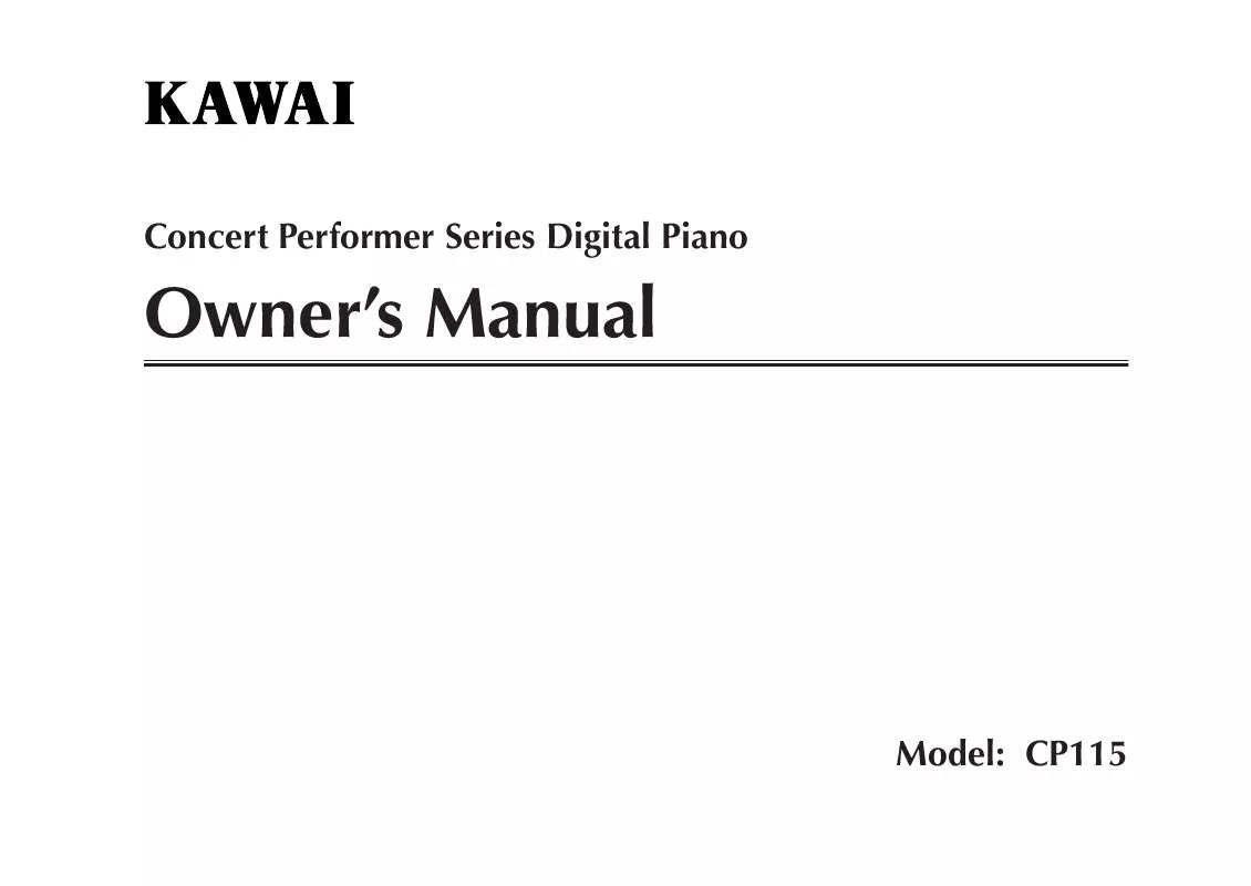 Mode d'emploi KAWAI CP115